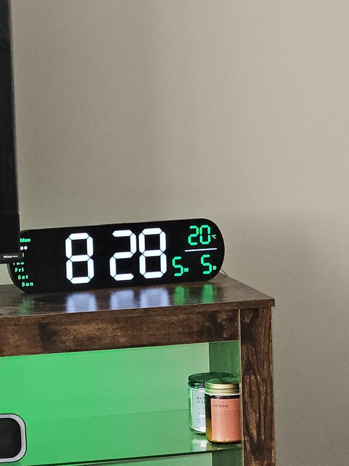 LUMOX Digital Clock in home office setting