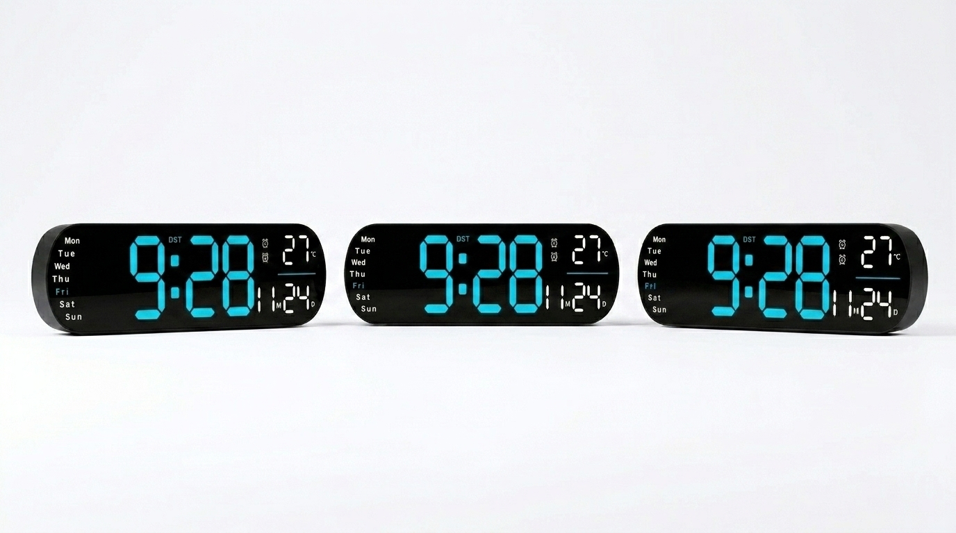 LUMOX Digital Clock family pack of three product photo